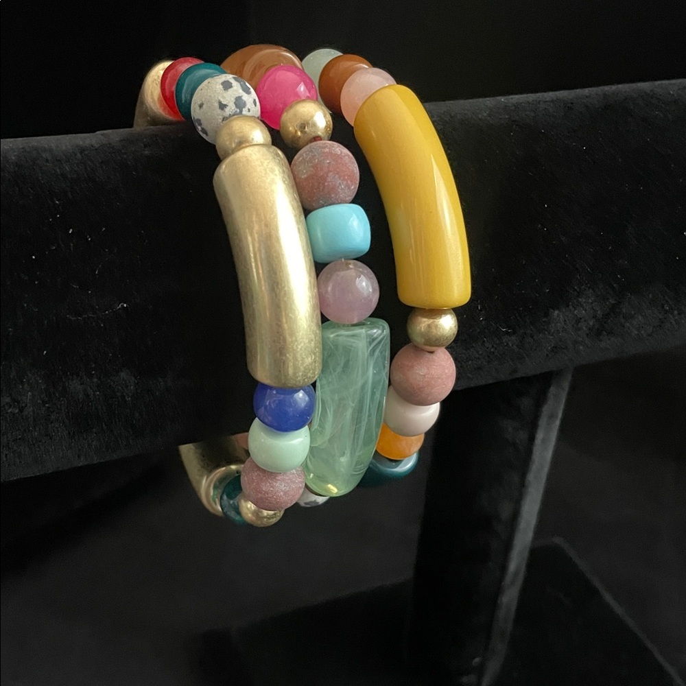 Plunder Design Colorful Beaded Bracelet Set NWOT - Picture 3 of 4